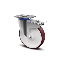 Zeta - 8677UAD200P63 - Swivel Casters with total lock 7.87 inch - Stainless,  - 