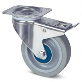 Alpha - 8477UFX200P63 - Swivel Casters with total lock 7.87 inch - Stainless,  - 