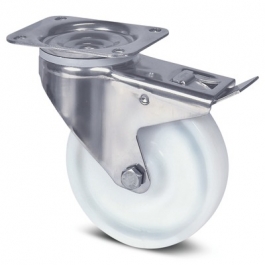 Alpha - 8477UOO100P62 - Swivel Casters with total lock 3.94 inch - Stainless,  - 
