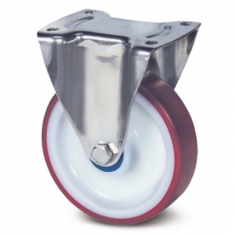 Alpha - 8478UAD200P63 red - Rigid Casters 7.87 inch - Stainless,  - 