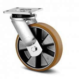 Zoro Select 4Du73 Caster Wheel,Steel,6 In.,2500 Lb.,Slvr 