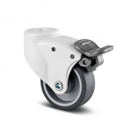 Mono - A025PJI050L51-10 RAL7035 - Swivel Castors with wheel brake 50 mm - 