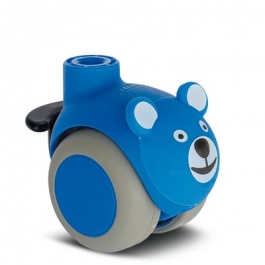 Smiles - 5525PJI050L51-10 BEAR, Blue - Поворотные ролики с колесным тормозом 50 mm - 