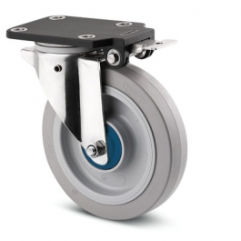 Alpha - 3476UFP160P67 - Swivel Casters with central-, total lock 6.30 inch - 