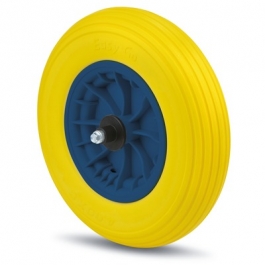 Basetech - PNR400x90-Ø10 HL129 yellow with axle - Wheels 400 mm - 