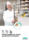 Roulettes inoxydables pour l‘industrie agro-alimentaire et la restauration