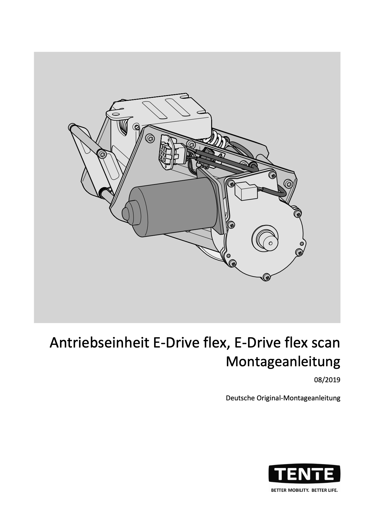 Instructions de montage E-Drive flex, E-Drive flex scan